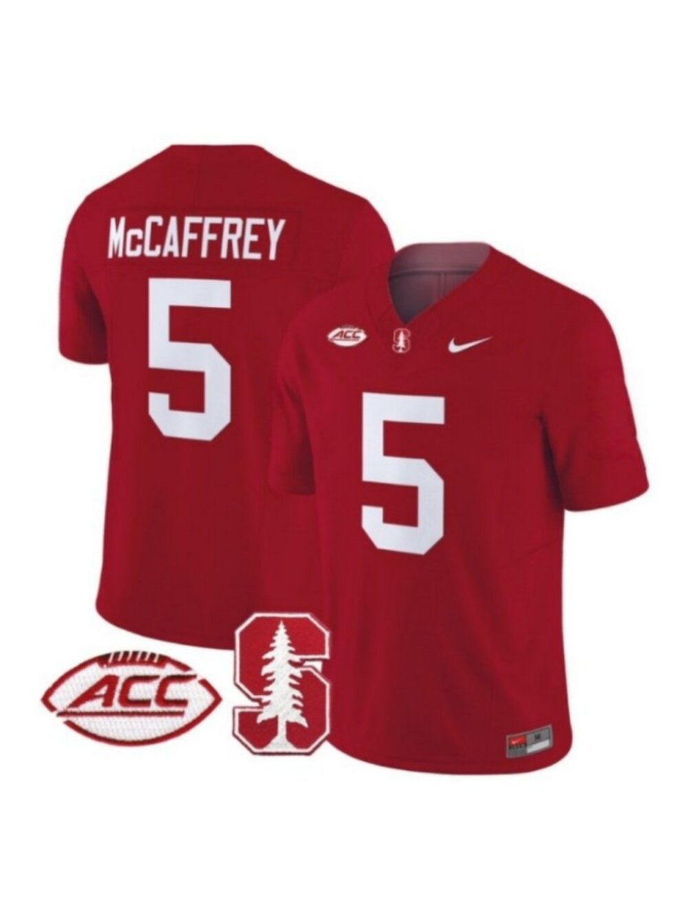 Kids Youths Christian McCaffrey Stitched Jersey Cardinal Vapor